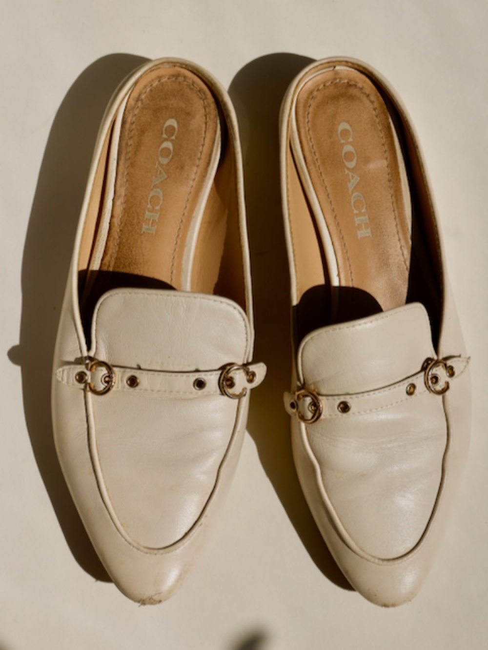 Coach Mules - ivory